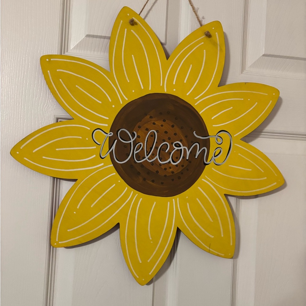Sunflower Welcome Door Hanger